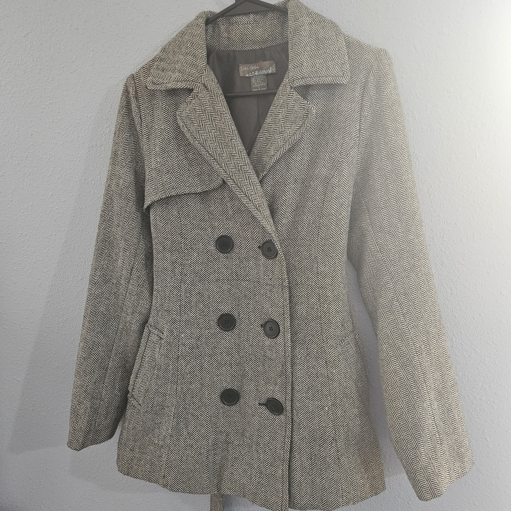Doki Geki‎ Pea Coat Women's L Wool Blend